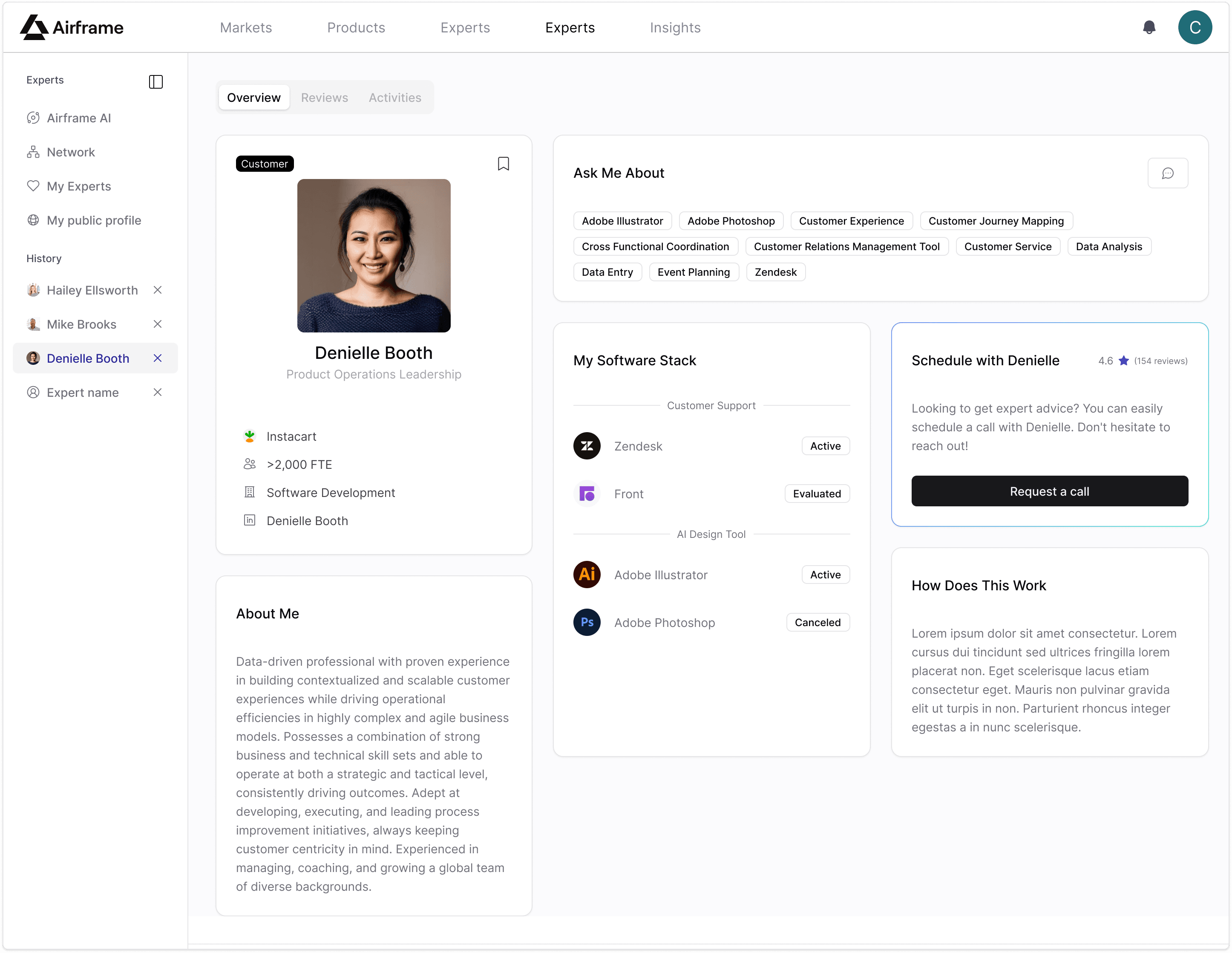 Airframe trusted expert network solution