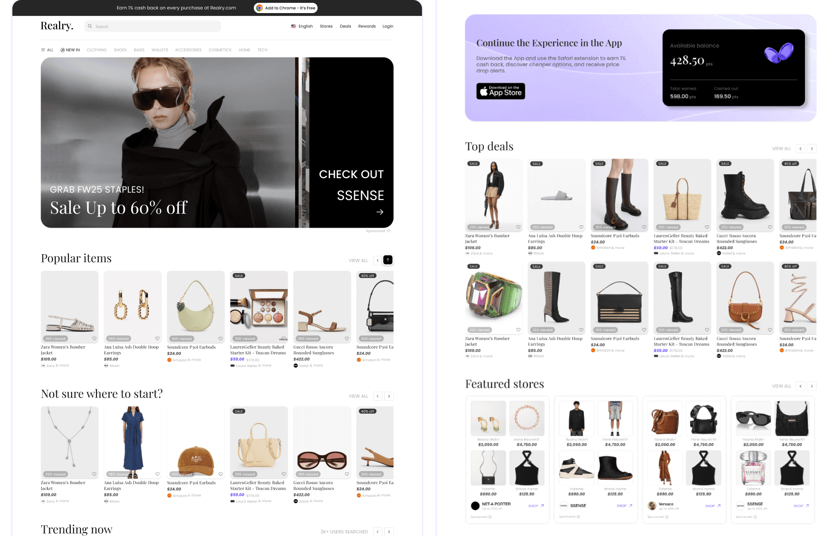 Realry homepage after redesign