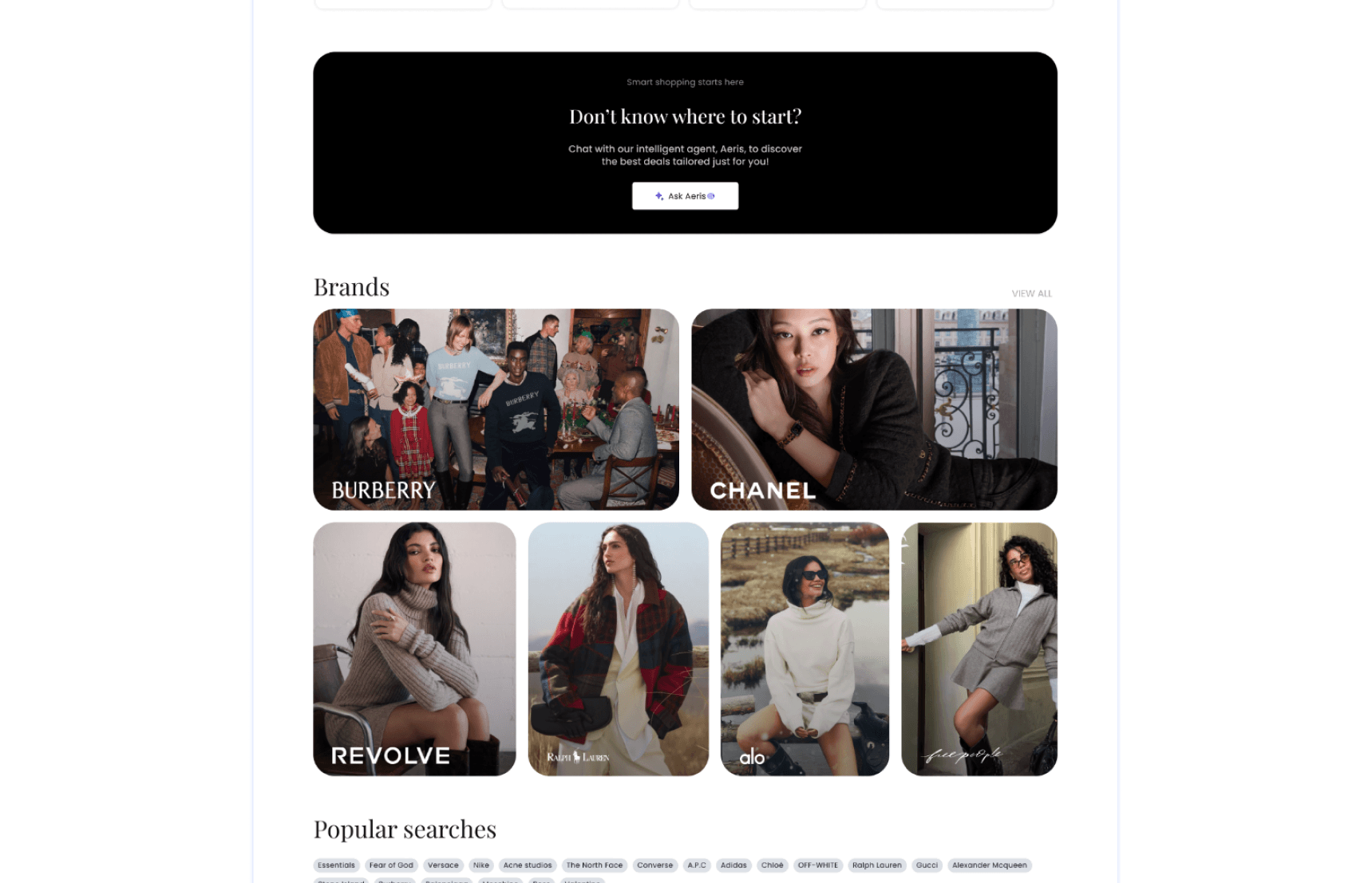 Expanded Realry brand showcase after redesign
