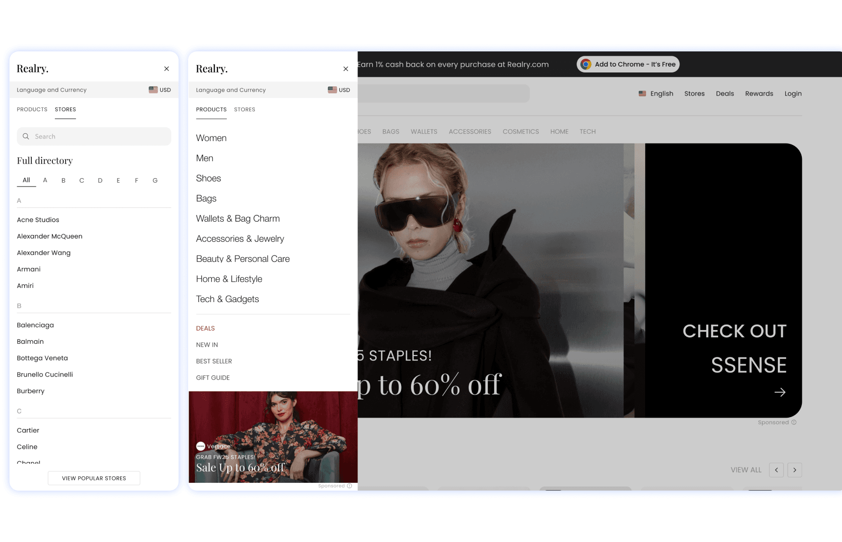 Realry navigation after redesign