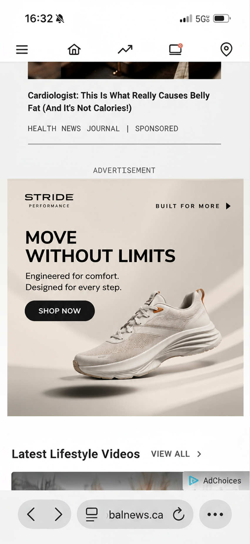 STRIDE ad